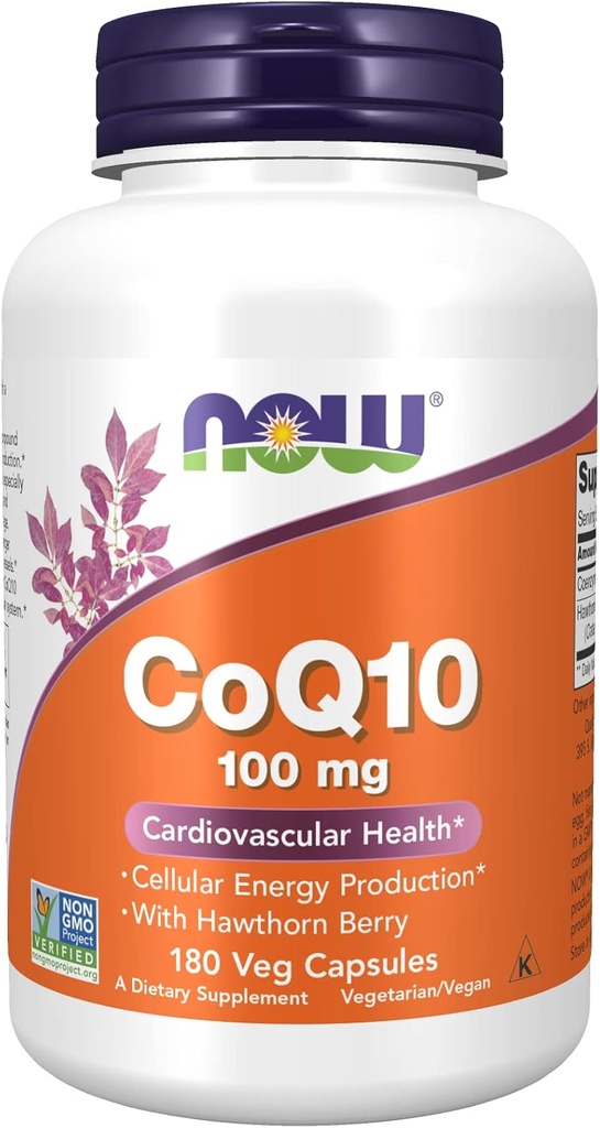 CoQ10 con Hawthorn Berry Vegetariano, 100 mg, by Now Foods