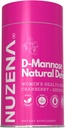 Nuzena D-Mannose + 1000mg con mirtillo 150mg, Confezione da 60 capsule di supporto del tratto urinario di difesa naturale con Hibiscus Flower 100mg e Dandelion Root 100mg per porzione di 2 capsule