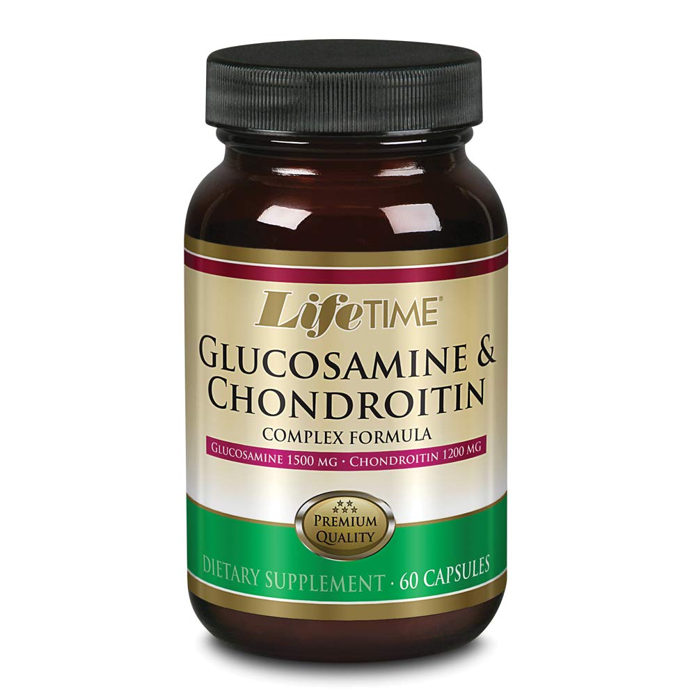 LIFETIME Glucosamine Chondroitin Complex | Support Mobility, Joints & Recovery | 1500mg Glucosamine, 1200mg Chondroitin | 60 capsule