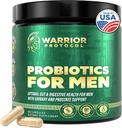 Probiotici per gli uomini con prebiotici - Integratore Probiotico per la salute digestiva, Salute Gut, Salute Immune, Bloating e Cura della prostata - Strains Shelf Stable, Gluten & Soy Free 60 capsule.