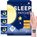 Patch da letto 72 Pack per adulti ad alta resistenza, facile da applicare con Valerian & Melatonin Patch, notte di lunga durata per uomini e donne