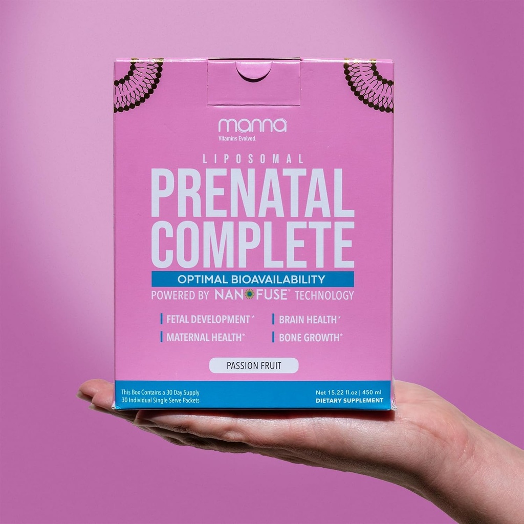 Vitamine Manna Evolute - Prenatale Liposomico Completo - Vitamine Prenatali Liquide per le Donne - Migliori Vitamine Prenatali per le Donne Incinte per Tutte le Fasi di Gravidanza