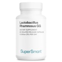 Supersmart Lactobacillus Rhamnosus GG 10 miliardi di CFU al giorno (LGG Probiotic with Inulin) - L. Rhamnosus Supplement | Non-GMO & Gluten Free - 60 DR Capsules