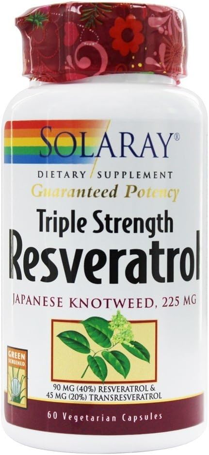 Solaray Triple Strength Resveratrolo - 225 mg - 60 capsule vegetariane