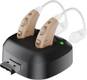 Amplificatore acustico digitale - ricaricabile dietro l'orecchio Personal Hearing Enhancement Sound Amplifier Pair, BTE Digital Hearing Amplificatore con USB Charging Dock di MEDca