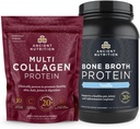 Antica Nutrition Multi Collagen Protein Powder, Non aromaed, 100 Serve + Bone Broth Protein Powder, Vanilla, 40 Serve