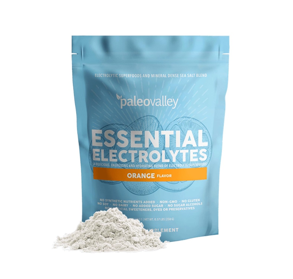 Polvere di elettroliti essenziali di Paleovalley - Polvere completa di elettrolita di spettro arancione per l'idratazione, l'energia e il recupero del muscolo - No Sugar Aggiunto - 28 Servings