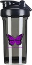 Pancreatic Cancer Awareness 18 Ounce Shaker Bottiglia Bere Mixer Leak-proof Pre Workout Protein Shakes Meal Sostituzione Shakes Bottiglie 500ML/18 Oz Black&-1-1