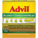Advil Allergy and Congestion Relief Tablets, Dolore Reliever, Riduttore di febbre e Allergy Relief con Ibuprofene, Phenylephrine HCl e Chlorpheniramine Maleate 4 mg - 50 compresse rivestite