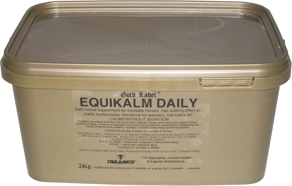 Etichetta d'oro Equikalm Giornaliero, Calma cavalli, Supplemento di cavalli, 2 KG