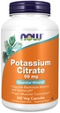 NOW Foods, Citrato di potassio 99 mg, Supporta bilancia elettrolita e pH normale*, Minerale essenziale, 360 capsule di veg