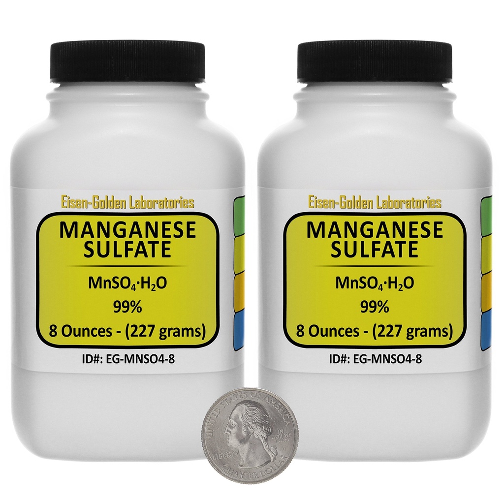 Manganese Sulfate [MnSO4(H2O)] 99% AR Grade Powder 1 Lb in due bottiglie Space-Saver