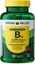 Vitamina B12 compresse rapido dissolve Supplemento dietetico, 2.500 Mcg, Ciliegia, 120 Contenitore e Portatile Pillola (2 articoli)