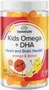 Swanson Kids Omega + DHA Gummies - 60 Gummies - Brain and Heart Health Support for Children - Naturale e Delicious