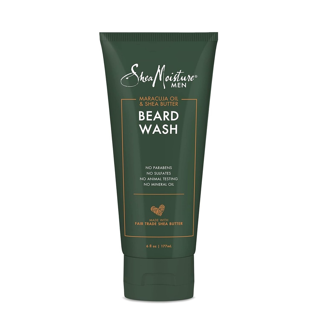 SheaMoisture Beard Wash per Cuscinetti Pieni - Maracuja Oil & Shea Butter to Deep Clean and Refresh - 6 oz