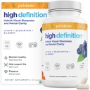 Alta definizione cervello + occhio vitamine per la memoria, messa a fuoco e concentrazione, Lutein & Zeaxanthin (25mg/5mg) per proteggere i vostri occhi da luce blu e schermi, supplemento di mirtillo per occhi per sostenere BDNF