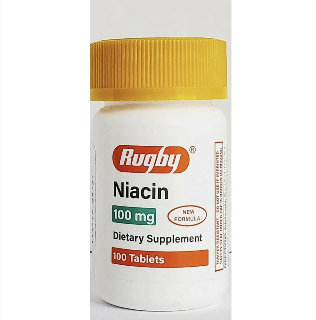 Pacchetto speciale di 5 -NIACIN TAB 100MG Rugby 100TB Watson Labs, INC (PSI) NO Post