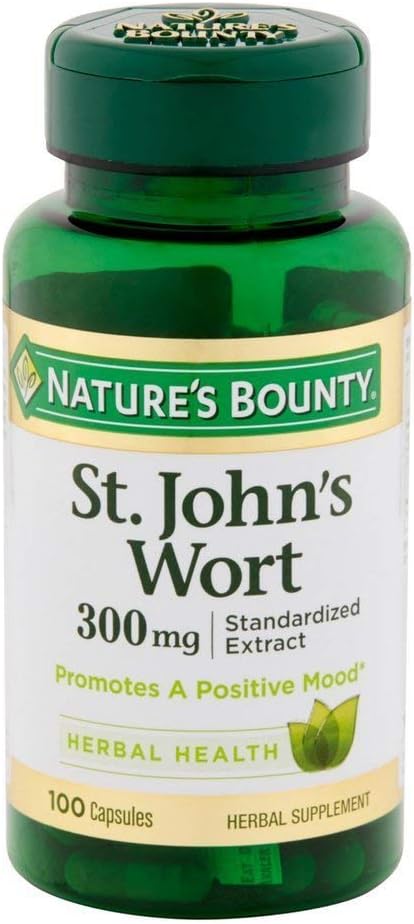 La Bounty St. John's Wort Pills and Herbal Health Supplement, promuove un mood positivo, 300 mg capsule, 100 conte, pacchetto di 2