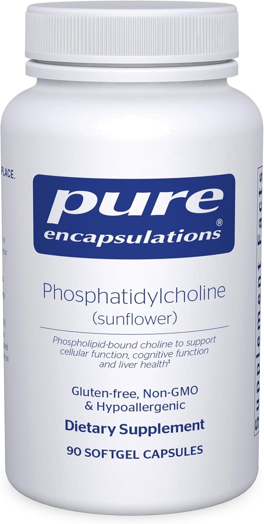 Pure Encapsulations Phosphatidylcholine | Supporto per la funzione cellulare e cognitiva e la salute del fegato | 90 Softgel Capsules