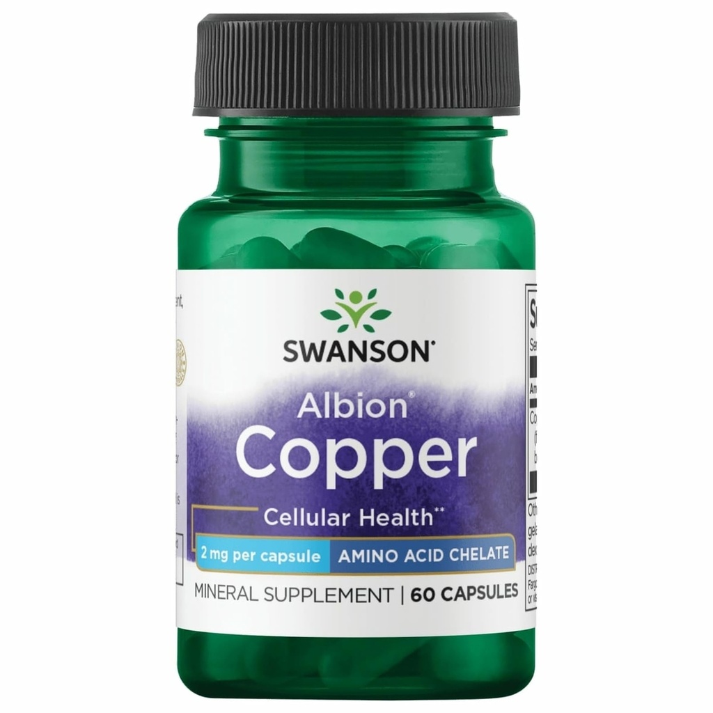 Swanson Albion Chelated Copper 2 Milligrams 60 capsule