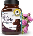 K9 Seleziona il cardo del latte per cani, 100mg - 60 capsule vegetali - Integratore di cardine per la salute del fegato del canino - Latte di erbe