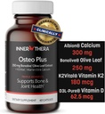 Osteo Plus 4-in-1 Integratore Comprensivo - Calcio con Vitamina D3, K2 e Bonolive - Supporta l'invecchiamento sano - Senza glutine, Non OGM, Vegan (60 conteggio)