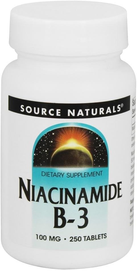 Sorgente Naturals Niacinamide B-3 100mg Supporto metabolico - 250 compresse