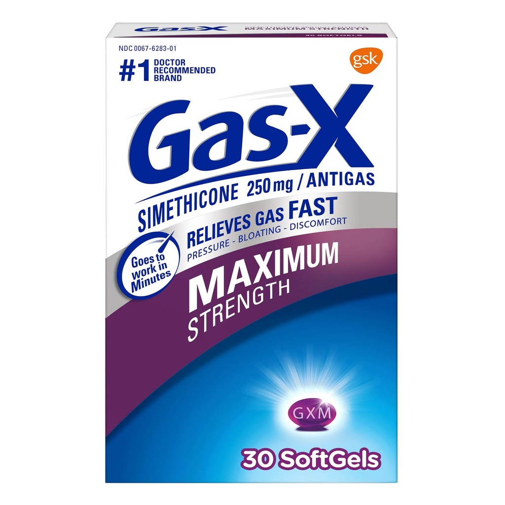 Rilievo del gas di massima resistenza Gas con Simethicone 250 mg - 30 conte