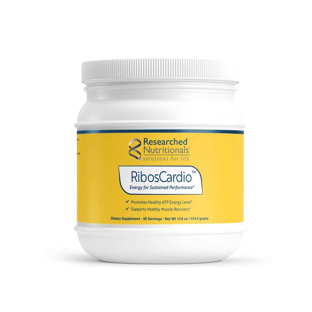 RibosCardio ATP Energy Powder - D Ribose & L Carnitina Supplemento con Magnesio, Acido Malico - Supporta il recupero del muscolo, la salute del cuore e la salute del cervello (41.4 g)