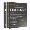 Patch di Gel di lidocaina di CARELAND, Patch di dolore di resistenza massima di 18 conte per il sollievo del muscolo nel ginocchio del collo Indietro e le spalle Patch di ingrandimento non accentato per le nervature, giunti