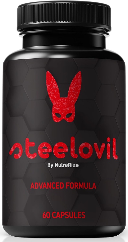 Capsule Steelovil per gli uomini, pillole ufficiali Steelovil per il supporto completo, tutto naturale supplemento maschile per sostenere l'energia e la salute generale, Steel ovil Pastillas Recensioni (60 capsule)