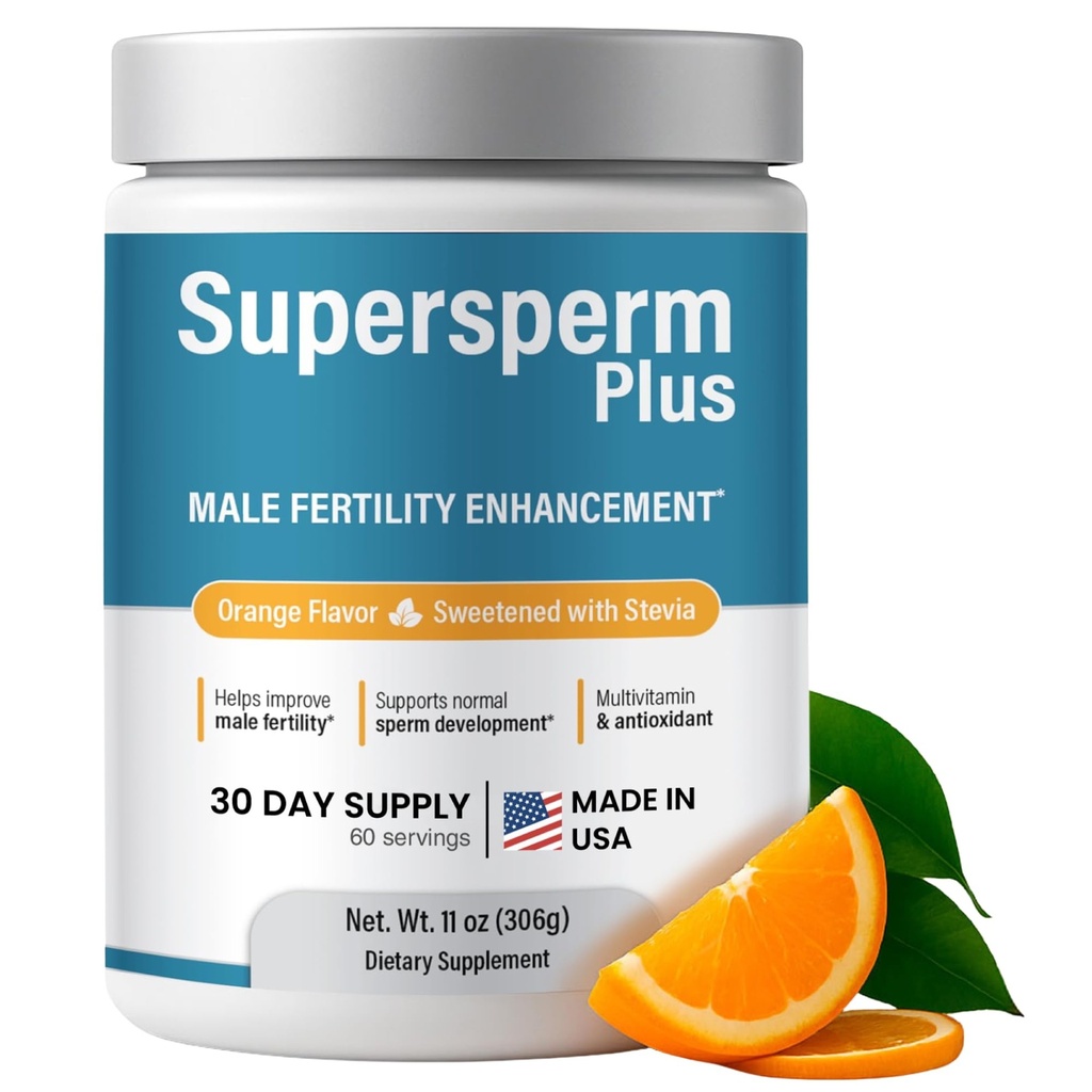 Integratore di fertilità maschile con L-Carnitina e L-Arginina, Formula di fertilità preconcetta per la produzione ottimale di conteggio e volume sano, alimentazione di 1 mese (60 dosi) in polvere.