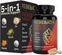 Supplemento 5 in 1 immunità di Fierce, supplemento di supporto immunitario e Boosters per adulti, vitamina C, quercetina, vitamina D, zinco, L-Arginina, Hesperidin, supporto per l'immunità, 90 capsule (1 mese di fornitura)