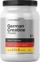 Horbäach polvere di creatina tedesca 1000g | polvere di monoidrato di Creapure | Vegetariano, Non OGM e Gluten supplemento gratuito | Promuove la forza e la potenza