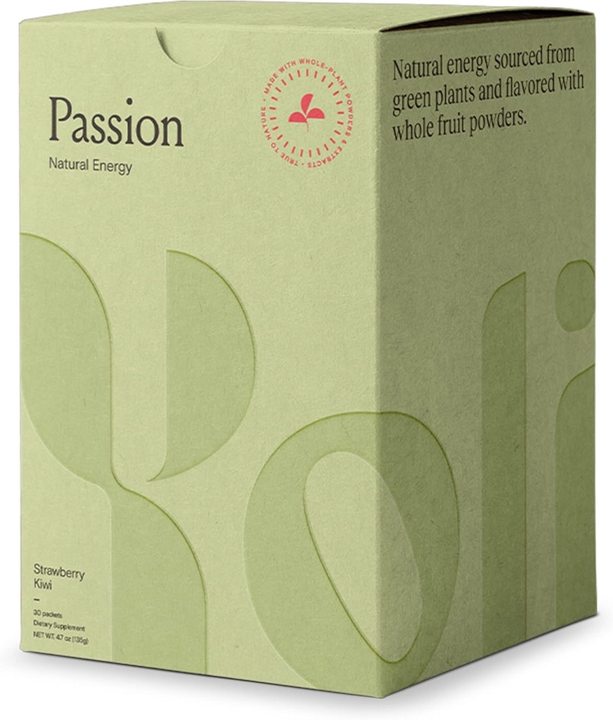 Yoli® Passion Energy Drink Powder Mix - Miscela di Bevanda di Energia Naturale per Endurance e Stamina, 30 Pacchetti - Fragola Kiwi Flavor