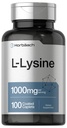 Horbäach L-Lysine 1000mg | 100 Caplets ricoperti | Supplemento dietetico gratuito | Aminoacido essenziale | Vegetariano, Non OGM e Formula senza glutine