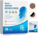 Patch di silenzio di movimento, Patch di malattia di mare per i bambini e gli adulti con i pacchetti di viaggio-amichevoli, Essenziale di viaggio per Crociera/Auto/Aeroplano/Parco di divertimento (20 Patches)