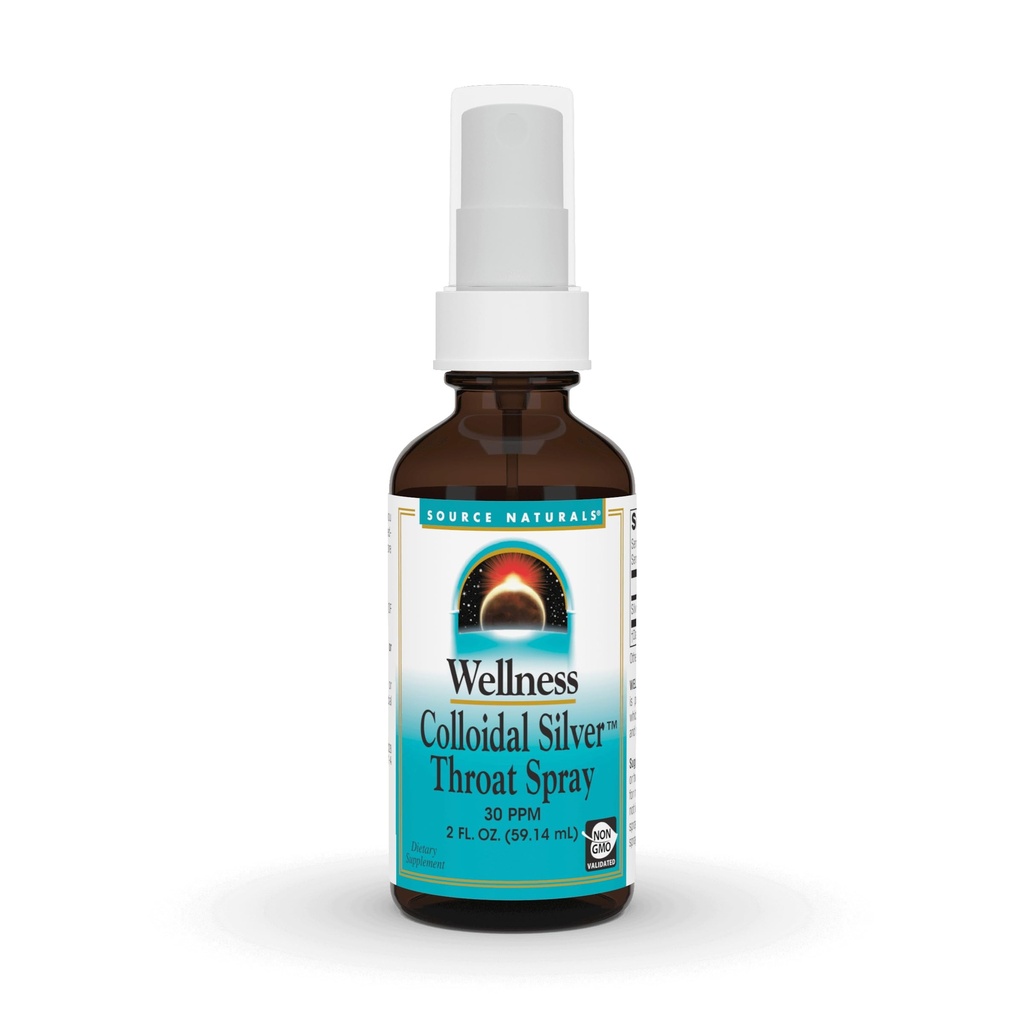 Fonte Naturals Wellness Colloidal Silver Throat Spray - 30 PPM - 2 oz fluido