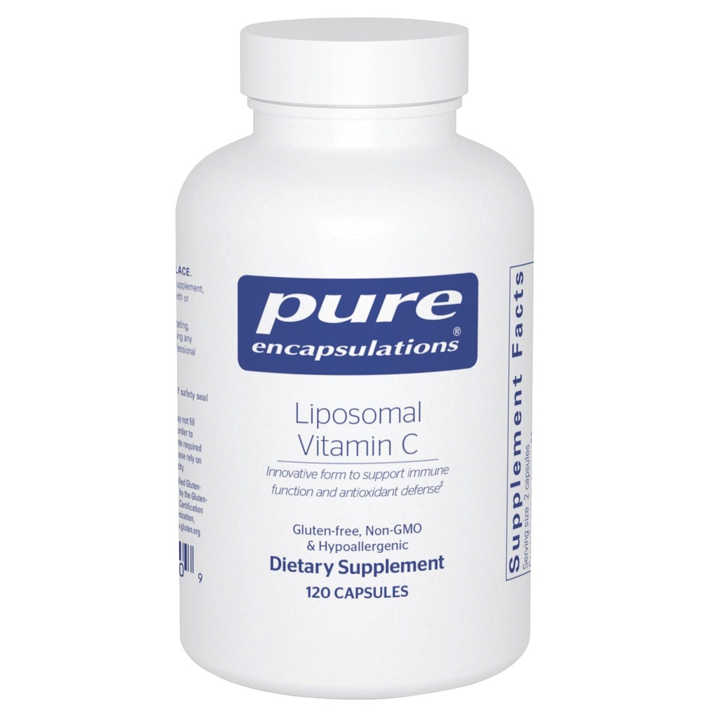 Pure Encapsulations Liposomal Vitamin C - Integratore di Supporto Immune* - Nourishment Antiossidante - Vitamina Giornaliera - Non OGM & Gluten Free - 120 Capsule