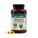 NatureWise Extra-Strength Omega 3 Fish Oil Supplement - 1000mg per Serving - 600 EPA & 400 DHA e vitamina E - Supporto per la salute del cuore e del cervello - Limone Flavor, OGM-Free - 60 Softgels[1-Month Alimentazione]