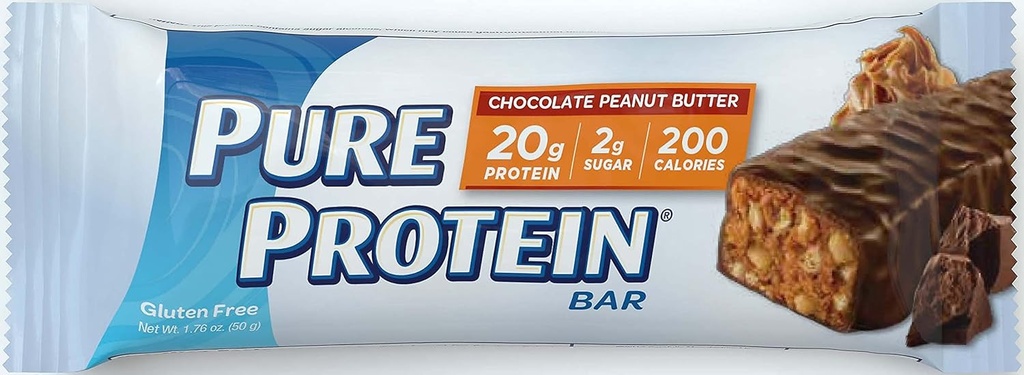 PURE PROTEIN Pure Protein Bar, 6 (50 g) Barre, Burro di arachidi al cioccolato