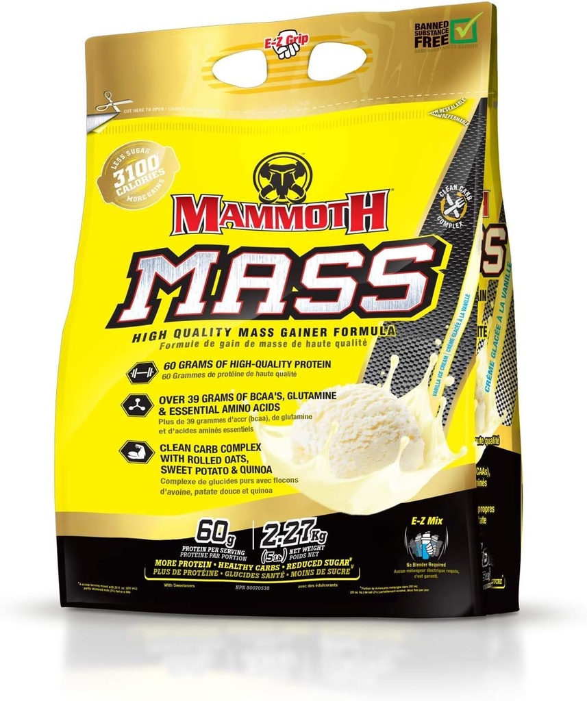 Inter-Attivo Nutrizione Mammoth Mass Supplement, 5 lbs, Vanilla FID15319
