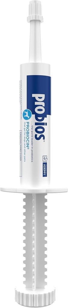 Probios Probiocin Oral Pet Gel per cani e gatti, integratore probiotico per supporto digestivo e immunitario, 15 g Tube