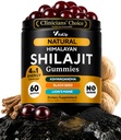 Himalayan Shilajit Gummies per gli uomini e le donne - Pure Shilajit per gli uomini Gummies - Integratori di pancia senza zucchero con acido Fulvic - Affinamento sano, Immune & Energy Support - 60 Conte