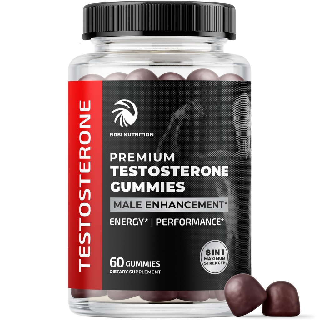 Testosterone supplemento per gli uomini per la crescita del muscolo, Stamina & Performance | Testosterone Booster Muscle Builder per gli uomini | Test Boost Max con Tongat Ali | Test Booster & Male Enhancement | 60 Gummies