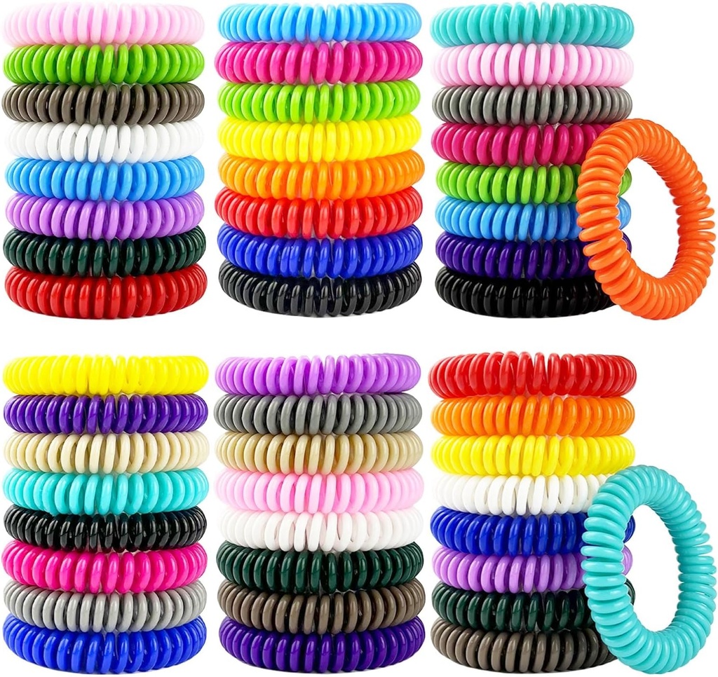 Mosquito Repellent Bracciali 50 Pack, Bande a Mosquito Repellent con 60 Pcs Mosquito Repellent Adesivi, DET-Free Mosquito Wristbands per adulti e bambini Indoor Outdoor