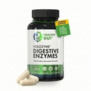 Salute Gut HoloZyme Max Forza Enzimi Digestivi | Previene Bloating, Gas, & Indigestion w/Protease, Amylase, Lipase, Lactase, and More | 15 Servings (bottiglia di campione)