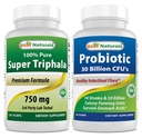 Migliori naturali Triphala 750 mg & Probiotic 10 Strains & 30 miliardi di CFU