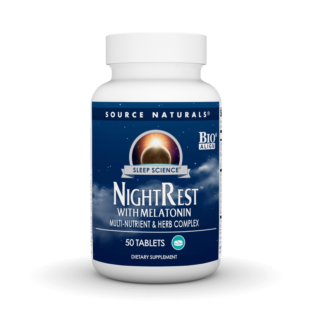 Fonte Naturals Sleep Science NightRest con Melatonin, Multi-Nutrient & Herb Complex* - 50 compresse