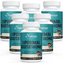 2400 MG Liposomal Glutathione Softgels, Max Absorption, Active Form L-Glutathione Ridotto (GSH), con Acido Ialuronico, Resveratrolo, Antiossidanti Master per Detox, Cervello, Sistema Immune, 360 Softgels